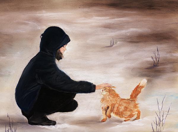 Girl and a Cat