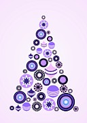 Pine Tree Ornaments - Purple