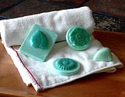 Turquoise Flower and Leaf Soap
